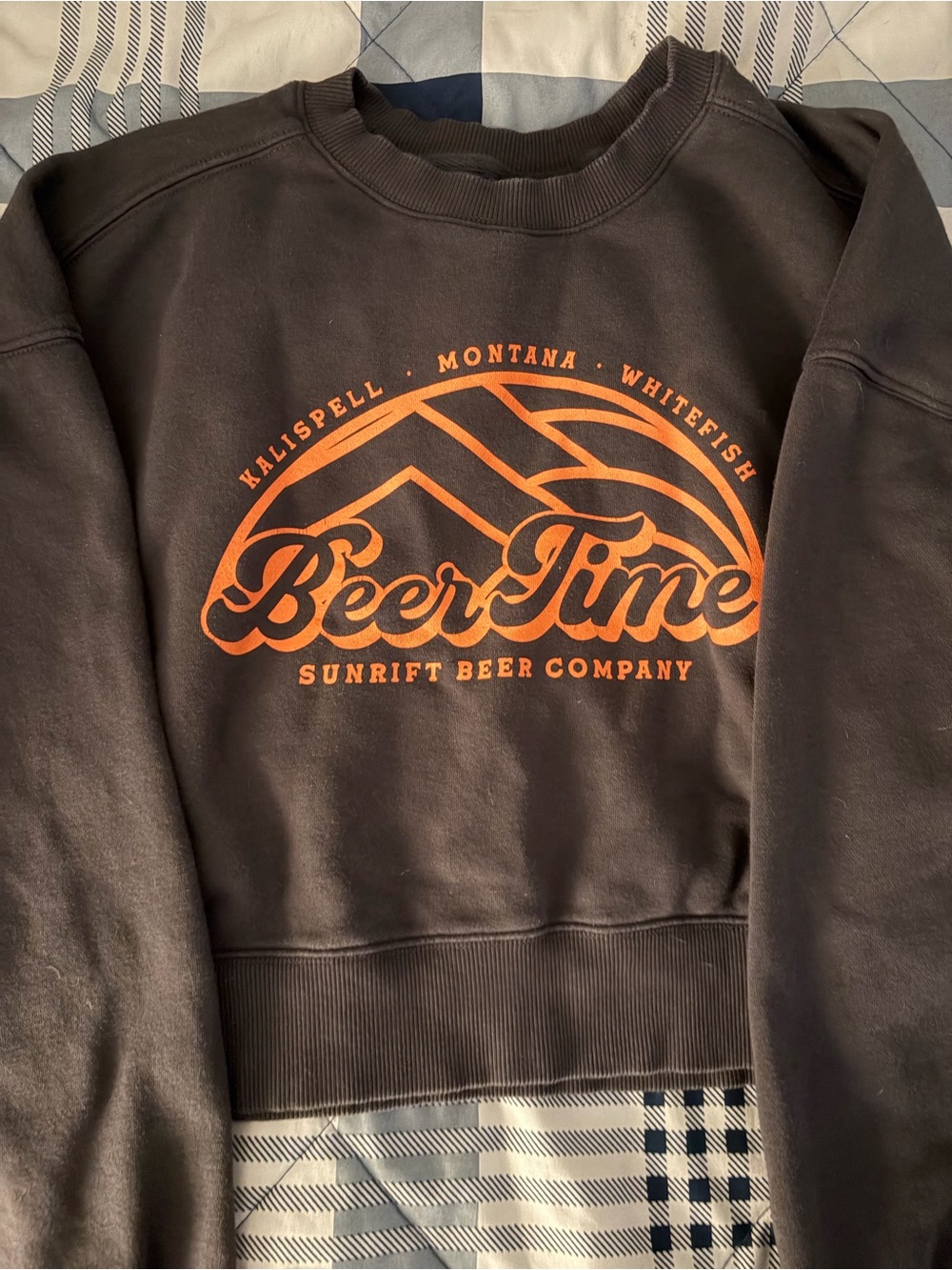 Montana “Beer Time" Black Crewneck Sweatshirt